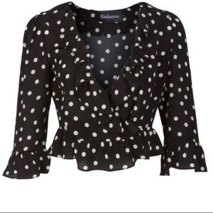Réalisation Par Cher Top, Navy Polka Dot